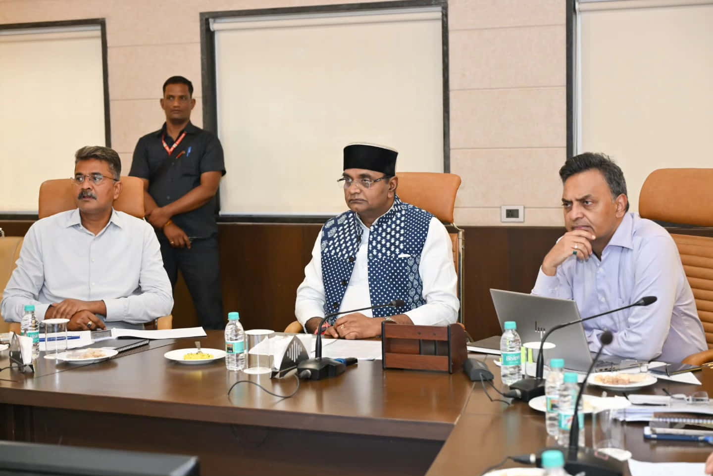 Review meeting of first and second phase construction work of International Sports Complex, Bhopal